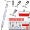 Kit Penna Pittura Diamante da 13 Pezzi con Punte in Acciaio Inossidabile 1 3 6 9 Strumento Ergonomico per Posizionamento Perline per Arte con Strass Fai da Te