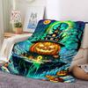 1Pc Halloween Night Castle Flannel Blanket, Soft And Comfortable, Casual Warm, Camping Travel, Christmas, Halloween Xmas Gift. G117