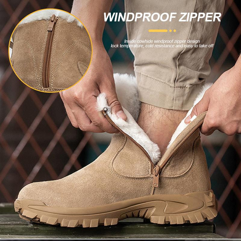 Bezpečnostní obuv Pánské Sněhule Teplé zimní pracovní boty Pánské bezpečnostní boty s ocelovou špičkou proti rozbití Pánské pracovní boty Svářečské boty proti jiskrám