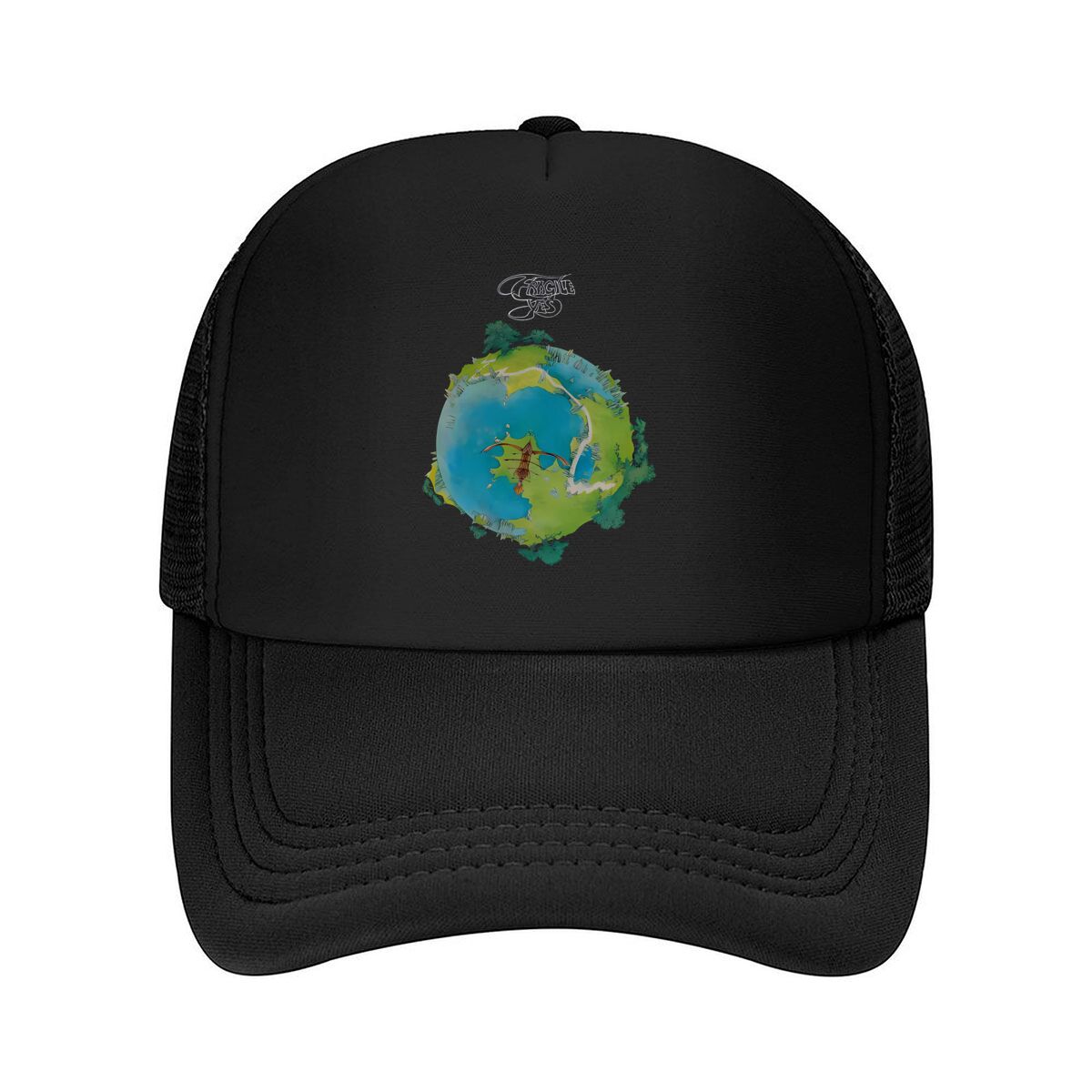 Fragile Planet Illustration Mesh Baseball Cap One Size