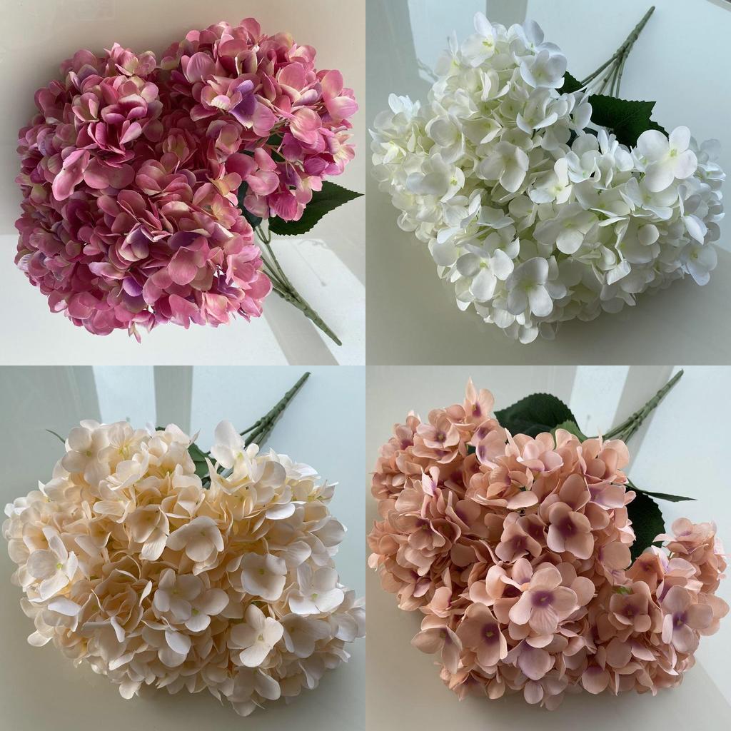 Hydrangea Flower Bouquet With Embroidered Ball Handles For Wedding And Hotel Decor