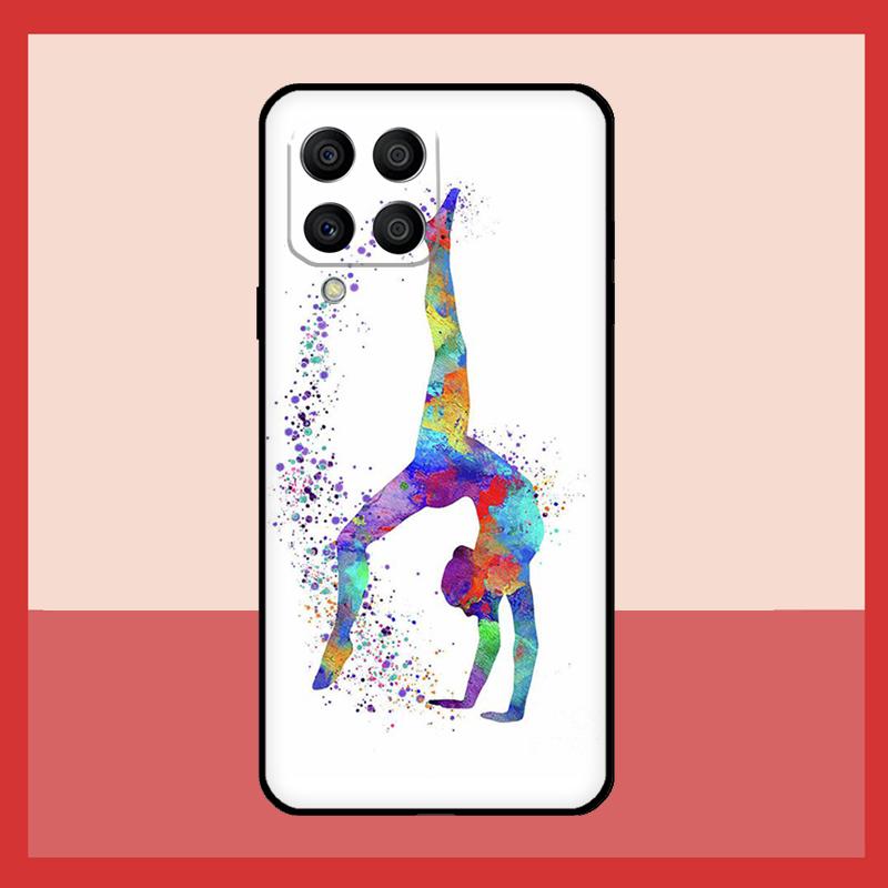 Gymnastics Watercolor Printing Case For Samsung Galaxy M56 M12 M06 M32 M52 M35 M55 M15 M11 M13 M14 M16 M36 M31 M53 M34 M54