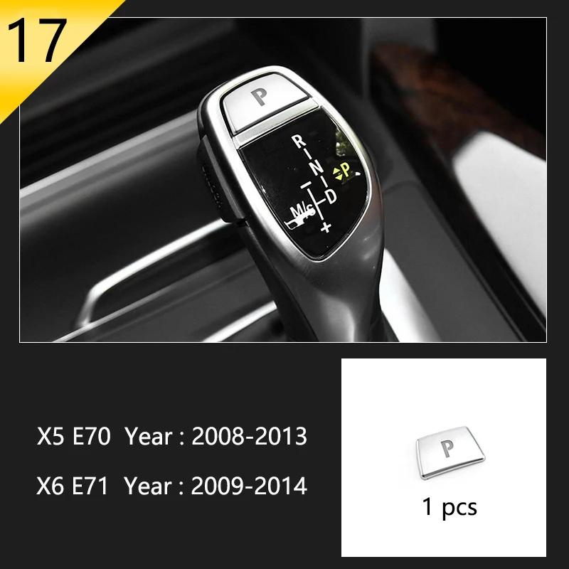 For BMW X5 X6 E70 E71 E72 Car Styling interior Buttons panel frame Decoration Cover Trim Car Sticker stainless steel Accessories
