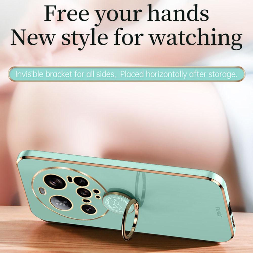 XINLI For Xiaomi 15 Ultra Case Ring Kickstand Electroplating TPU Phone Cover