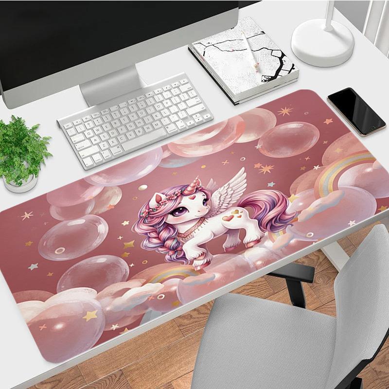 Unicorn Fantasy Xl Gaming Mouse Pad Nonslip Rubber Base Stitched Edge Waterproof Desk Mat For Pc Laptop Gamer Office Computer Accessories C927677