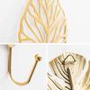 Nordic Light Luxury Gold Leaf Wall Hook Clothes Punch-free Wall Hanger Clothes Key Hook Decoration Home Storage