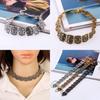 Vintage European Alloy Short Necklace With Geometric Design For Men And Women
