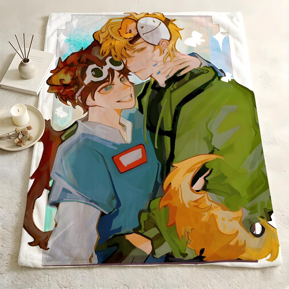 Illustration D-DFC Throw Flannel Blanket Skin Soft Suitable for Sofa Living Room Bed Travel and Gifts