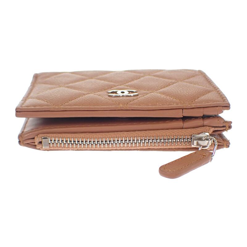 Chanel AP3388 Coin Case Camel Grain Calfskin Leather Women