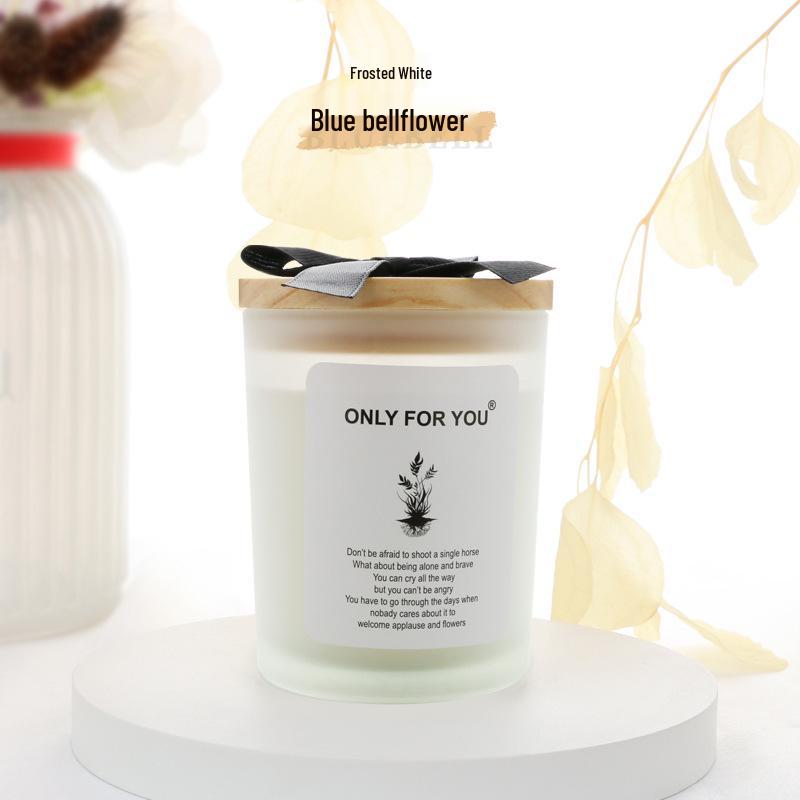 US Brand Aromatherapy Bow Wood Glass Candlestick & Souvenir Candle
