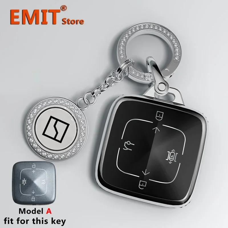 Tpu Car Key Case For Zeekr 001 009 X 007 Remote Protection Cover Bag Shell Keychain Key Ring Holder Fob Accessories