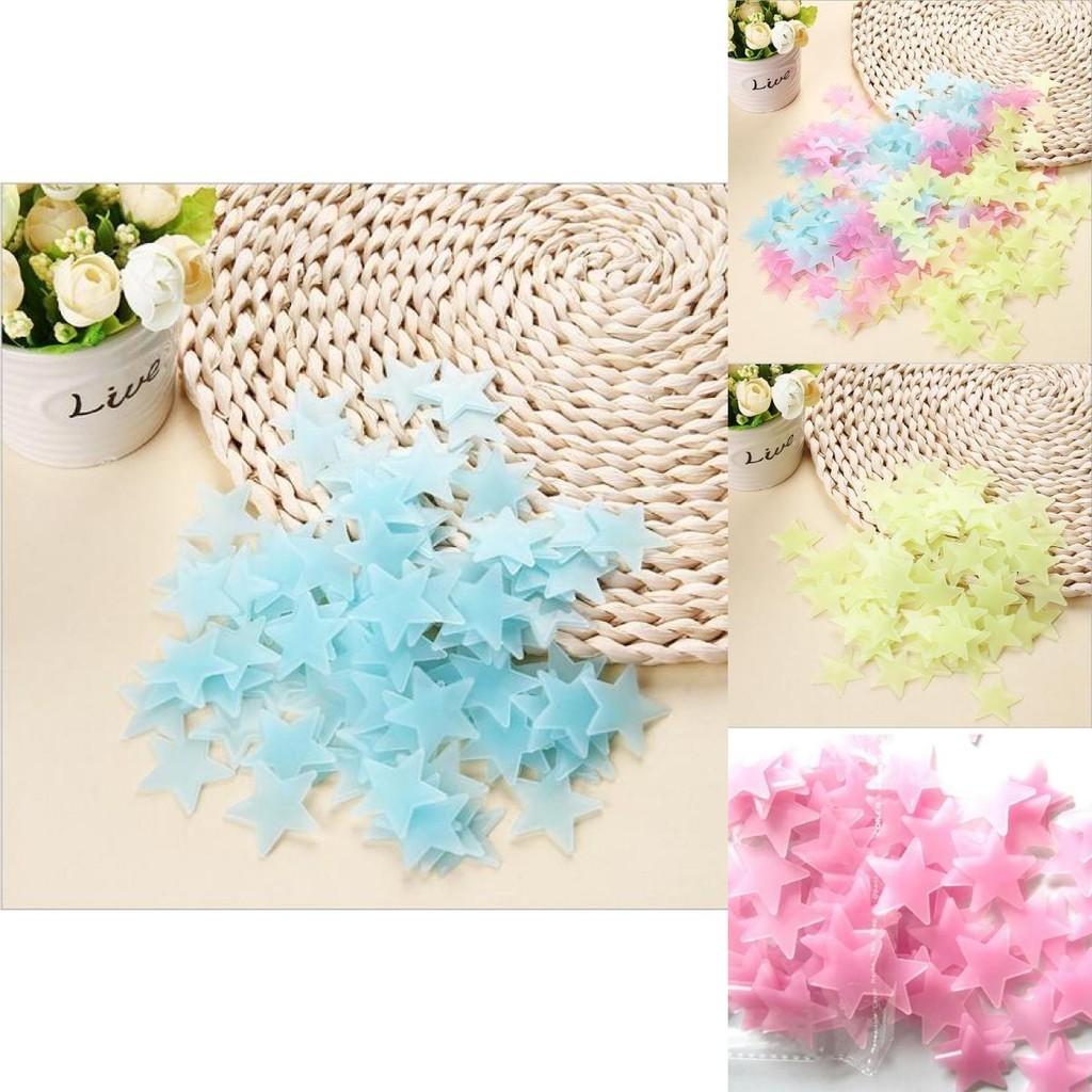Wall 100pcsbag Stickers Decal Glow In The Dark Baby Kids Bedroom Home Stars  Decor Color