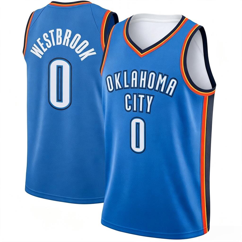 Oklahoma Russell Westbrook Classic Basketball Jersey Unisex Summer Sports Comfort Vest Breathable Quick Drying Streetwear Clothing