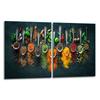 2x GLASS PROTECTIVE PLATE FOR STOVE 40x52 SPICES