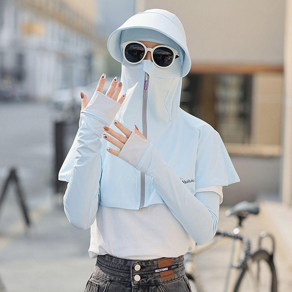 Cap Face Mask Hat Climbing Hiking Protection Face Cap Ice Silk Neck Flap Cap Cycling Sun Hat