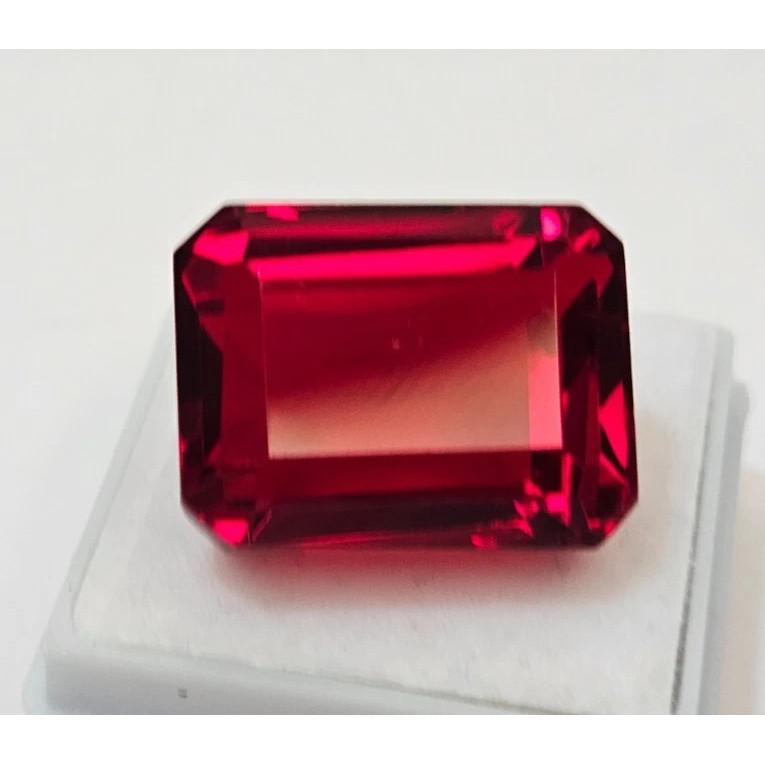 Natural Red Topaz Loose Gemstone Brazilian 40 Ct Emerald Cut for Jewelry Making and Gem Collections