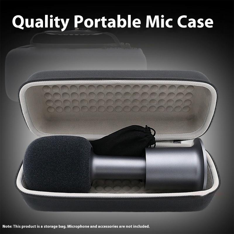 Durability EVA Hard Shell Microphone Storage Bag With Waterproof Fabric AntiScratch Surfaces for XMKGMKF01YM Microphone