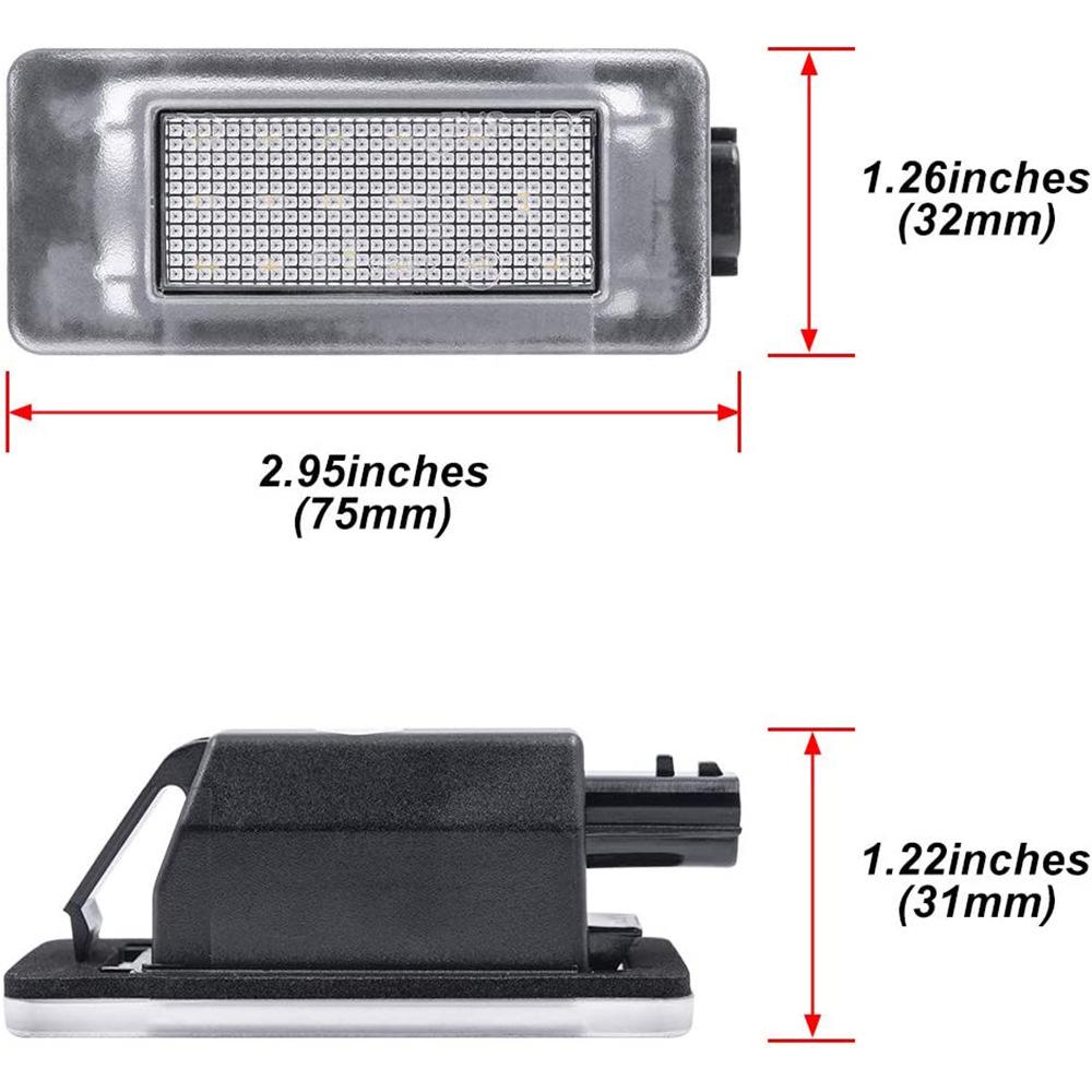 2x 18-LED Black License Plate Lights for Nissan Serena C27 (2016-2019)