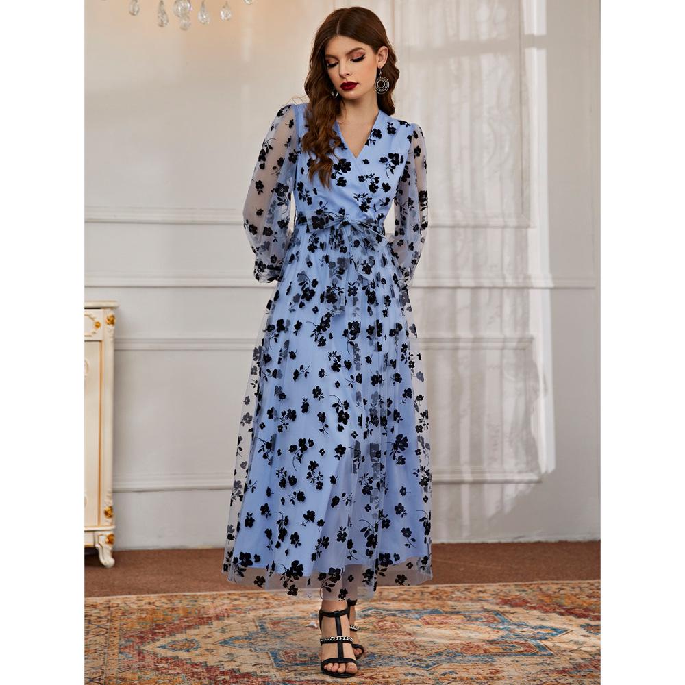 

Элегантное женское сетчатое платье с высокой талией - мода осени 2023 года в 10 цветах Small