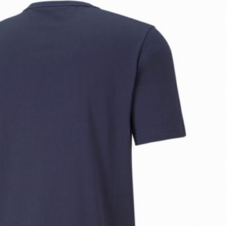 Puma Mcfc Pl Winners Tee Letter Pattern Crew Neck Short Sleeve T-Shirt Men Tops Navy-Blue 778853-03