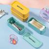 3Pcs/Lot Portable Cotton Swab Box Travel Dental Floss Holder Case Sundries Dust-proof Wire Earphone Cable Storage Box