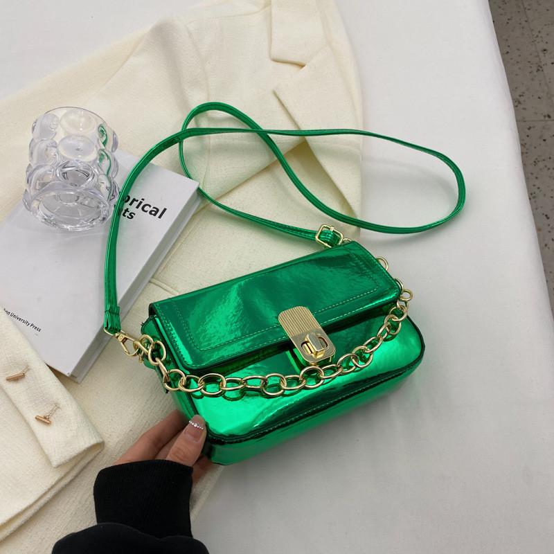 Stylish Pu Leather Chain Bag For Women Trendy Square Crossbody And Shoulder Bag