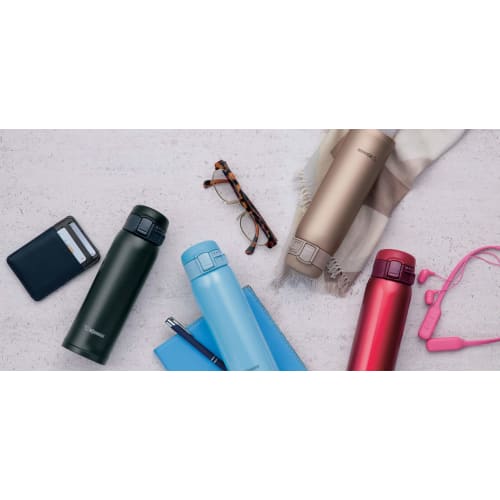 ZOJIRUSHI Water Bottle Stainless Steel Mug Bottle Direct Drinking Lightweight Cold Insulation One Touch Open Type 480ml Light Blue SM-SE48-AL