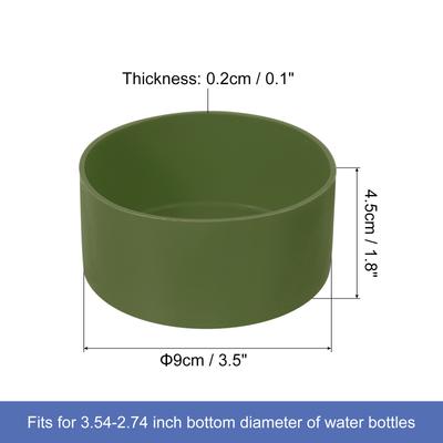 1/2 Stück 9cm Schützende Silikon-Stiefelhülle für 32-40 oz Wasserflaschenboden Anti-Rutsch-Hülle Universal-Tassenboden