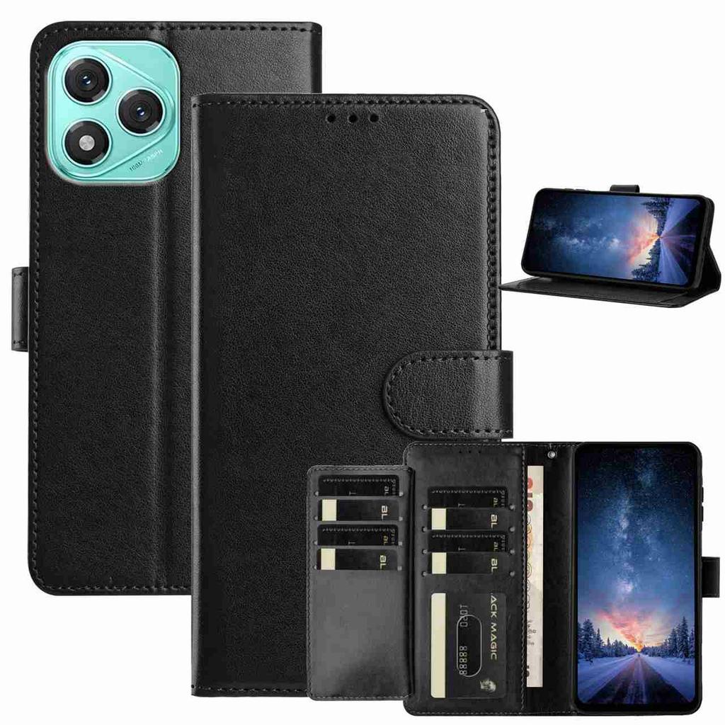 For Honor 400 Lite 5G Wallet Phone Case Stand PU Leather Folio Flip Cover with 8 Card Slot