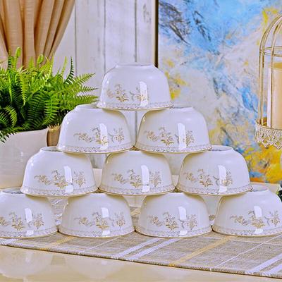 Jingdezhen Swan Lake 4.5-inch Ceramic Rice Bowls - 10 Pack