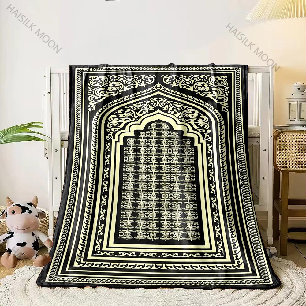 Muslimische Gebetsmatte Super Bequem und Weich Kleines Bajram Geschenkdecke Mode Bett Sofa Modische Freizeit Picknickdecke