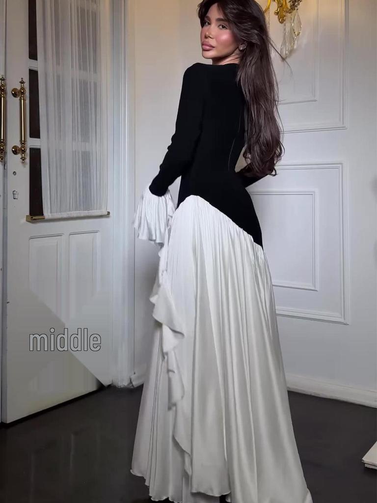 2025 Elegantes Sommerkleid mit langen Ärmeln für Damen