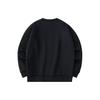 Anta Outdoor Series Solid Color Easy Care Crew Neck Knitted Pullover Sweatshirt Men sweatshirt Basic-Black 152416703-3