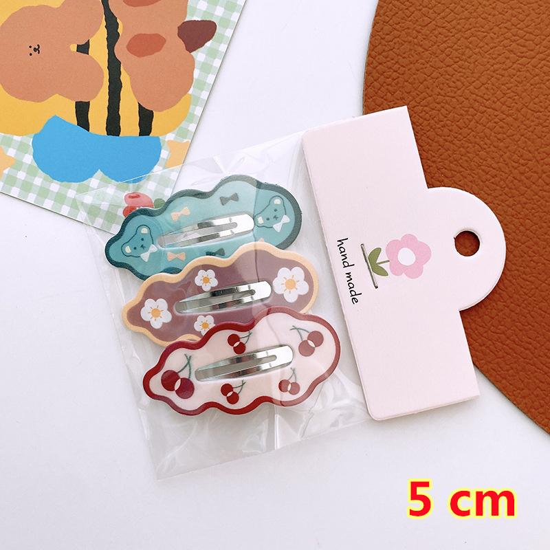 Kawaii Printed BB Clips Hairpins Set Women Children Girls Kid Hair Pins Barrettes Accessories Hairgrips Headdress Ornaments