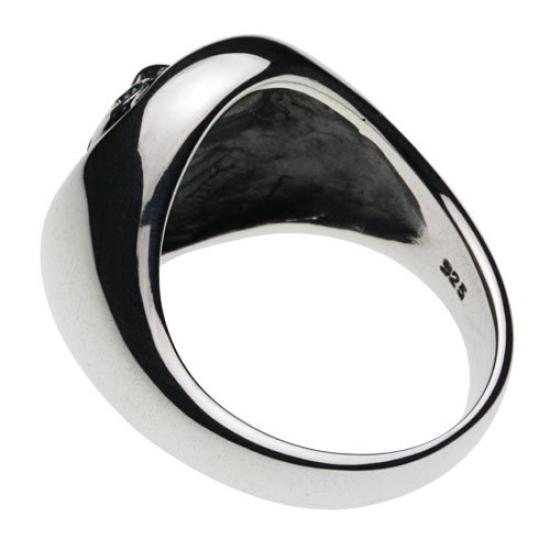 Japanese Pattern Daruma Ring with White Zirconia 925 r0386 Size 27 [Cenote] [Silver Accessory]