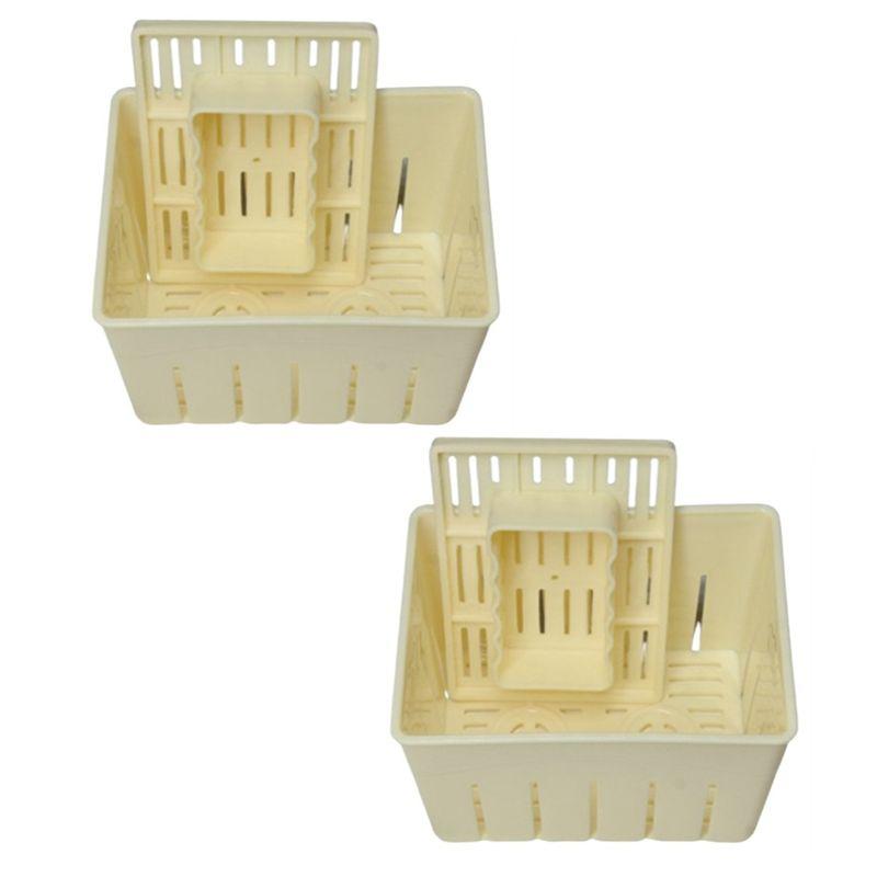 

AEE2-2PCS Tofu-Press Mould Food Grade PP DIY Homemade Tofu-Maker Pressing Mold Kit Kitchen Tool Tofu-Box Tofu-Press Mold Kit