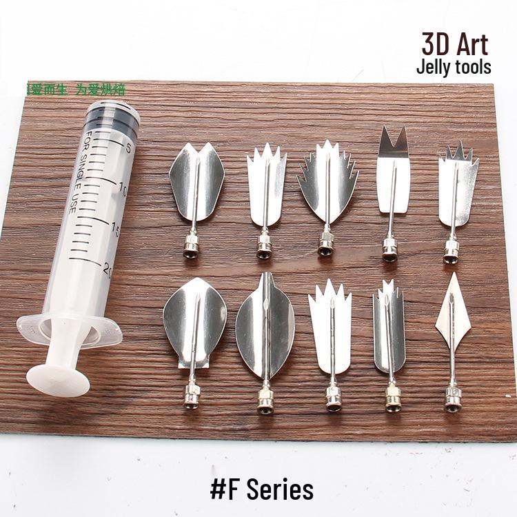 3D Stainless Steel Jelly Flower Piping & Carving Tool for Baking