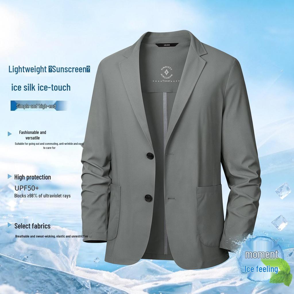 2026 Lightweight Breathable Business Casual Sun Protection Jacket - Wrinkle-Resistant and Non-Iron for Office Commute