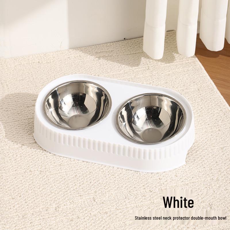 Douyin Pet Stainless Steel Cat Bowl, Dopamine Color, Non-Slip Dog Ice Cream Bowl, Neck Protection Feeding Utensils.
