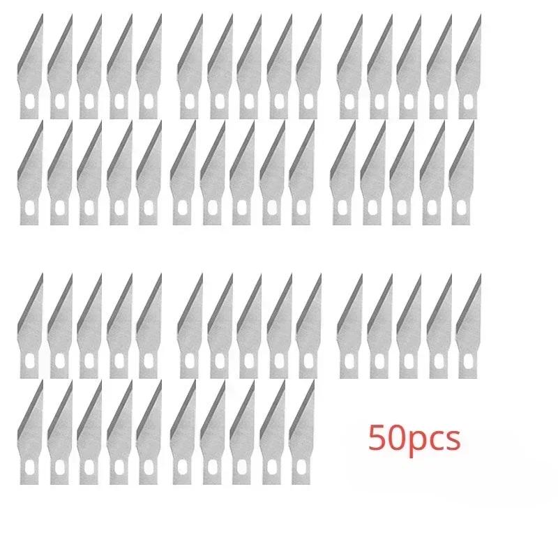 50/100pcs Knife DIY Wood Carving Fruit Food Scalpel Craft Sculpture Cutting Tool Metal Engraving Blades Knifes Wood Carving