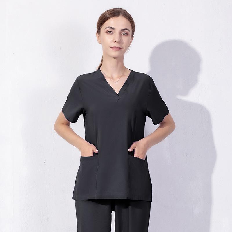 1Pc Dental Surgery Workwear Polyester Fiber Hospital Isolation Gown Salon Spa Nurse Solid Color Surgical Pajamas Doctor