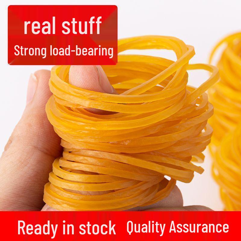 High-Elasticity Yellow Cowhide Rubber Bands - Durable Industrial Bundling Straps & Office Rings