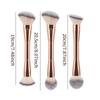 New all-aluminum tube double-head brush, flame trim contour, blush brush, loose powder brush, flat head oblique head foundation brush, multi-function