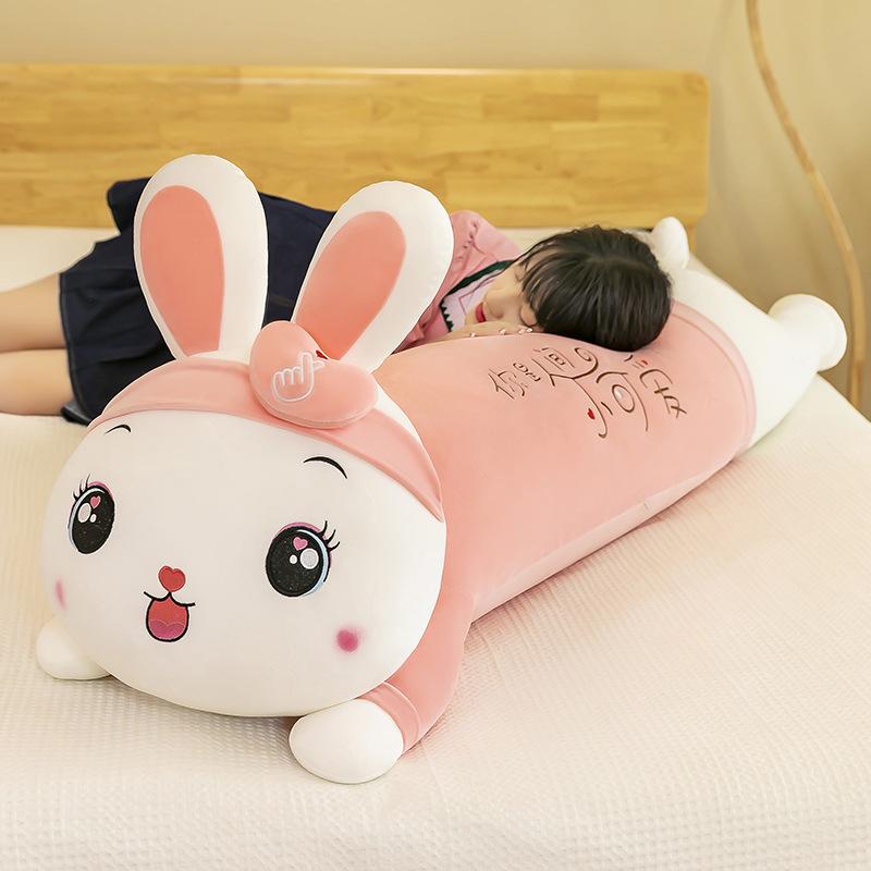 Cute Heart-brow Rabbit Pillow Plush Toy Girl Long Strips and Legs Sleeping Doll Doll Doll Gift