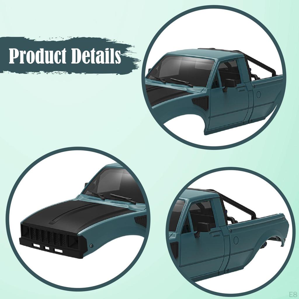 Pickup Hard Assembly RC Crawler Accessory Heavy Duty Construction Sturdy Parts for 1/24 Model Car