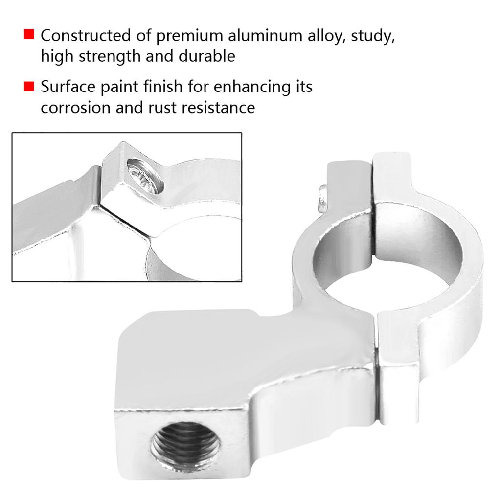 10mm Motorcycle Rearview Mirror Bracket Handlebar Mount Mirror Adapter Holder Clamp Silver
