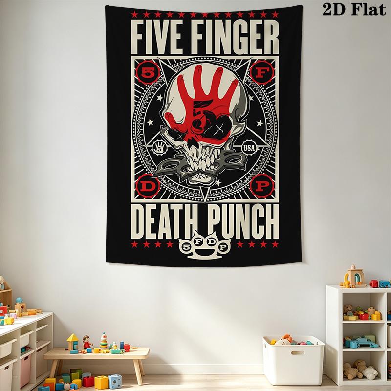 Five Finger Death Punch Pattern Home Decor Tapestry, Wall Hanging, Decorative RV Wall Cloth.SGT0917508