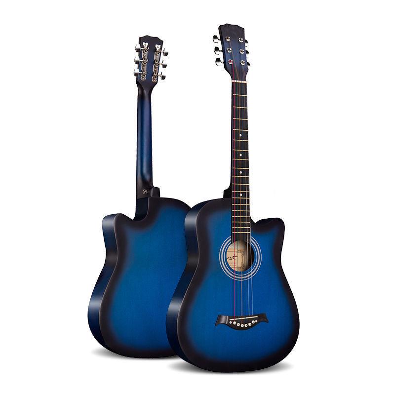 38-Inch Wooden Guitar for Beginners: Folk Practice Instrument for Adults and Students