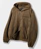 Dimitri Black 2Way Faux Suede Zip-Up Hoodie_Brown
