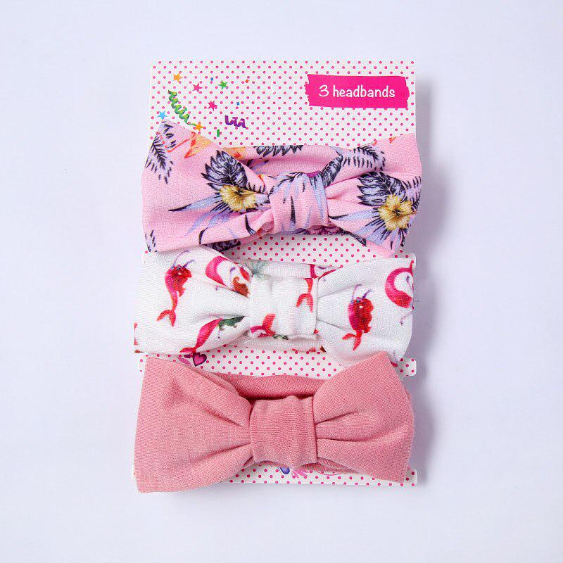 3Pcs/Set Baby Headband for Girls Bowknot Flower Hairband Cotton Bow Hair Band Kids Hair Accessories